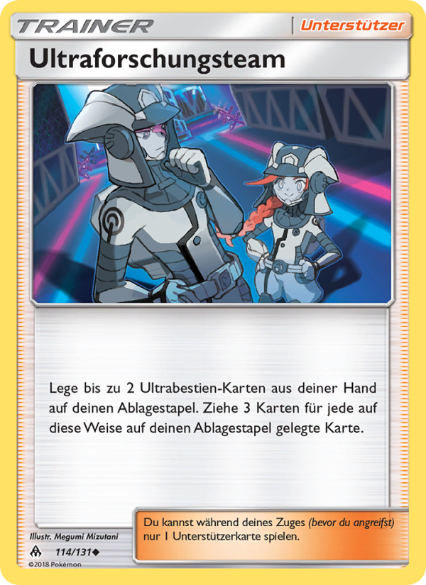 Ultraforschungsteam 114 — Grauen Der Lichtfinsternis (German Pokémon TCG card)