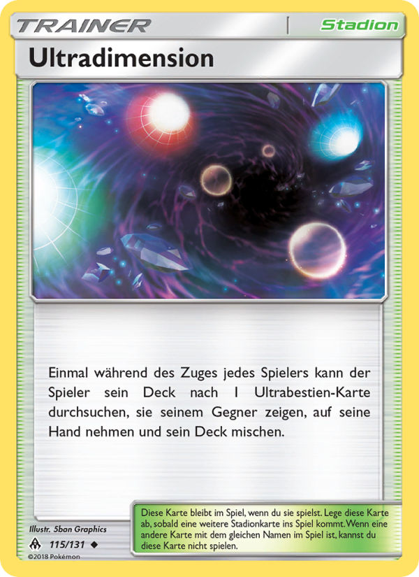 Ultradimension 115 — Grauen Der Lichtfinsternis (German Pokémon TCG card)