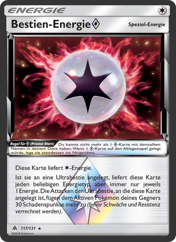 Bestien-Energie ◇ 117 — Grauen Der Lichtfinsternis (German Pokémon TCG card)