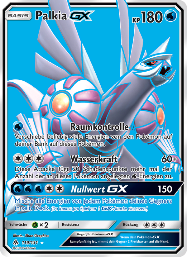 Palkia GX 119 — Grauen Der Lichtfinsternis (German Pokémon TCG card)
