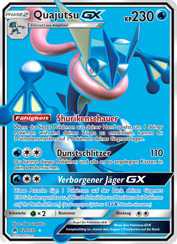 Quajutsu GX 120 — Grauen Der Lichtfinsternis (German Pokémon TCG card)