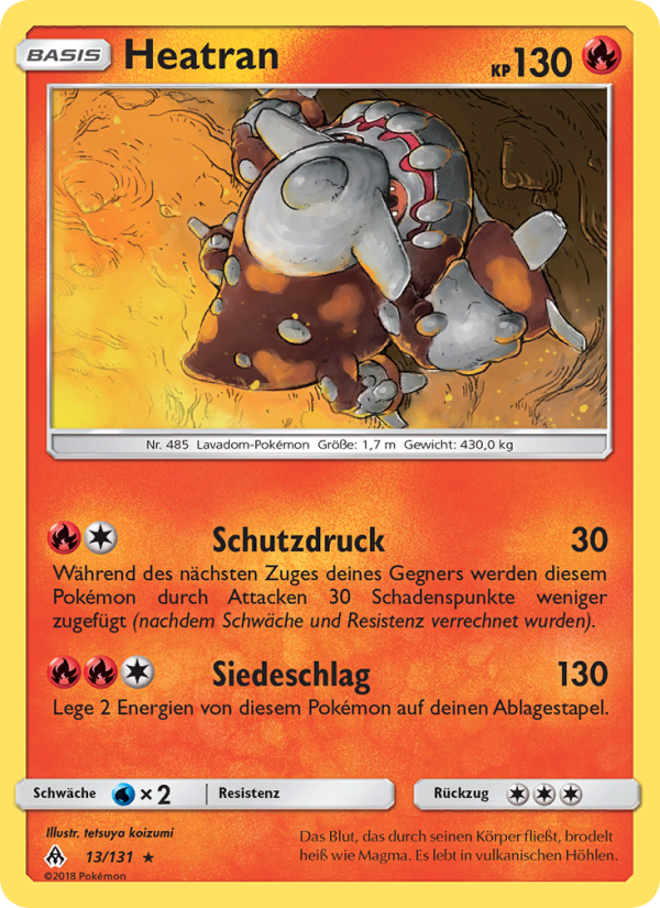 Heatran 13 — Grauen Der Lichtfinsternis (German Pokémon TCG card)