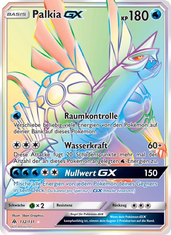 Palkia GX 132 — Grauen Der Lichtfinsternis (German Pokémon TCG card)