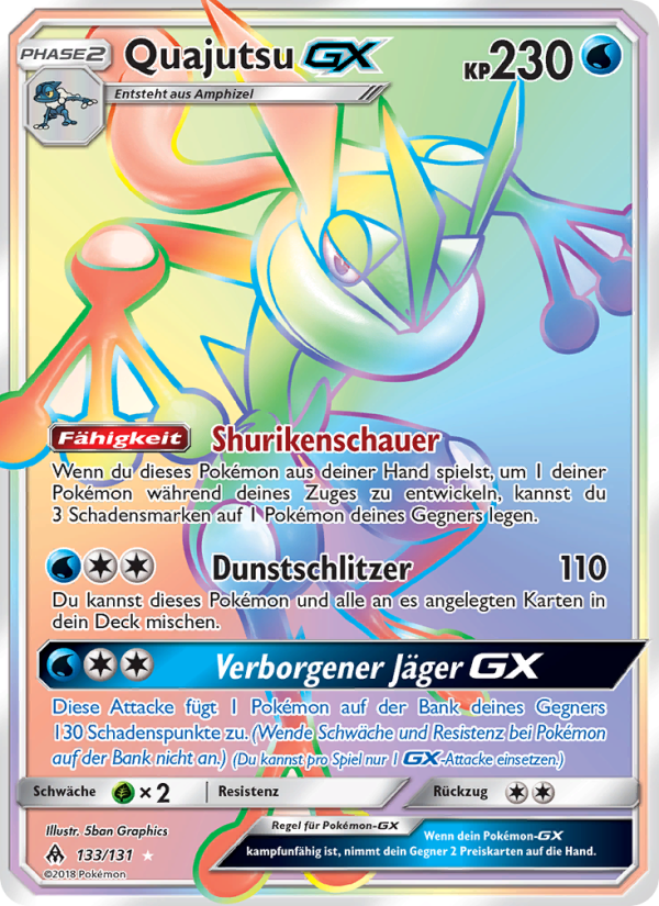 Quajutsu GX 133 — Grauen Der Lichtfinsternis (German Pokémon TCG card)