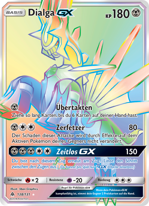 Dialga GX 138 — Grauen Der Lichtfinsternis (German Pokémon TCG card)