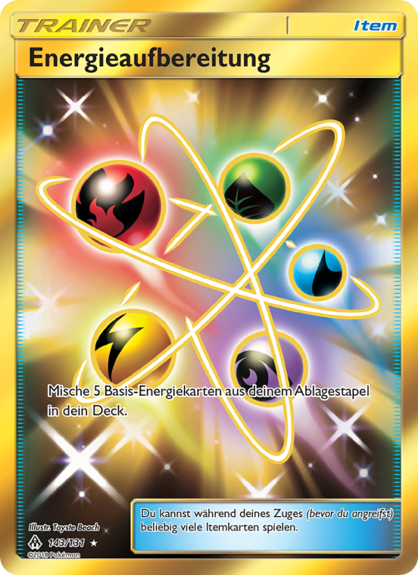 Energieaufbereitung 143 — Grauen Der Lichtfinsternis (German Pokémon TCG card)