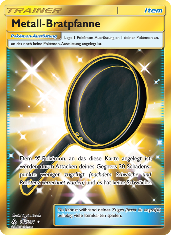 Metall-Bratpfanne 144 — Grauen Der Lichtfinsternis (German Pokémon TCG card)