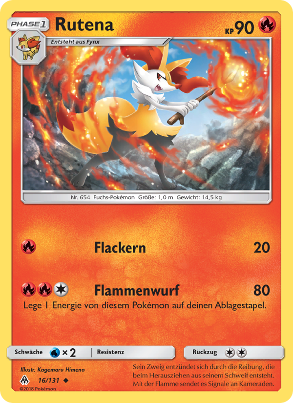 Rutena 16 — Grauen Der Lichtfinsternis (German Pokémon TCG card)