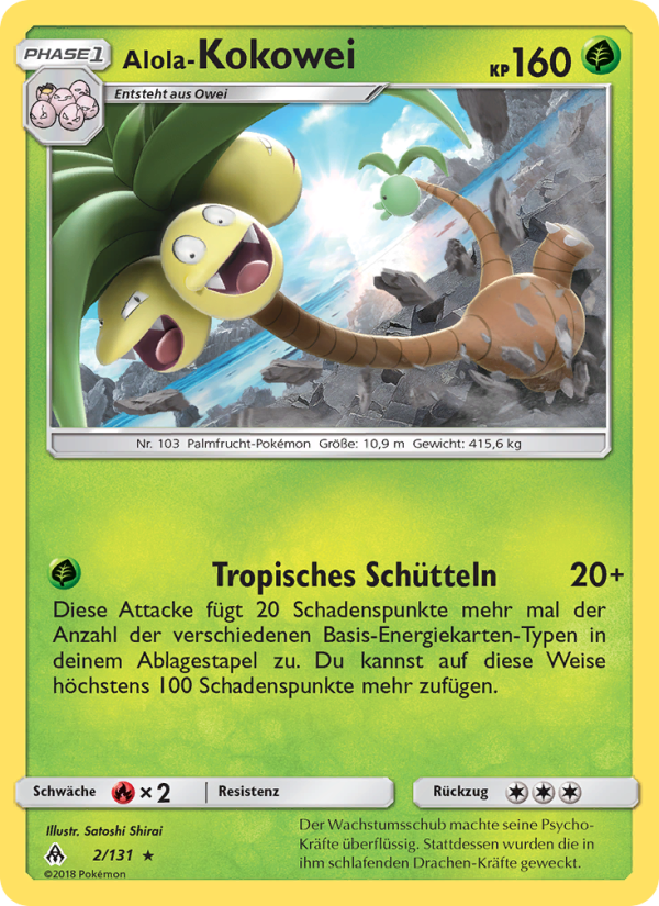 Alola-Kokowei 2 — Grauen Der Lichtfinsternis (German Pokémon TCG card)