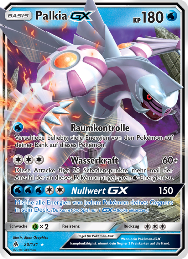 Palkia GX 20 — Grauen Der Lichtfinsternis (German Pokémon TCG card)