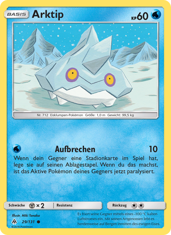 Arktip 29 — Grauen Der Lichtfinsternis (German Pokémon TCG card)