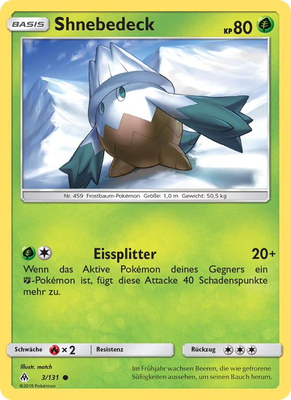 Shnebedeck 3 — Grauen Der Lichtfinsternis (German Pokémon TCG card)