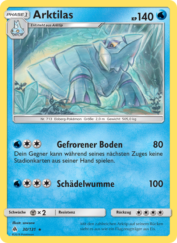 Arktilas 30 — Grauen Der Lichtfinsternis (German Pokémon TCG card)