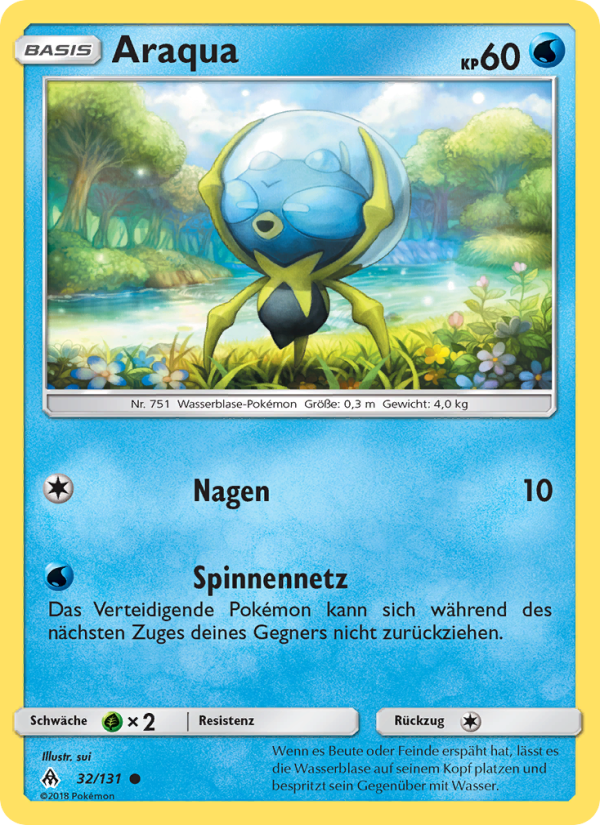 Araqua 32 — Grauen Der Lichtfinsternis (German Pokémon TCG card)
