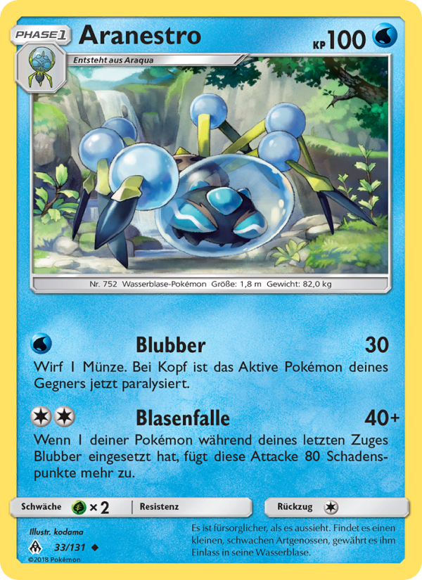 Aranestro 33 — Grauen Der Lichtfinsternis (German Pokémon TCG card)