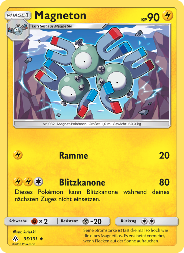 Magneton 35 — Grauen Der Lichtfinsternis (German Pokémon TCG card)