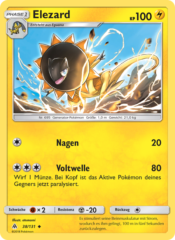 Elezard 38 — Grauen Der Lichtfinsternis (German Pokémon TCG card)