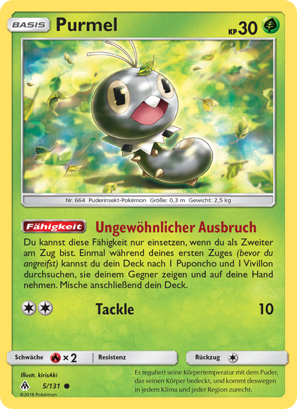 Purmel 5 — Grauen Der Lichtfinsternis (German Pokémon TCG card)