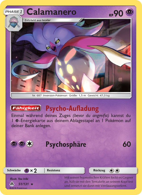 Calamanero 51 — Grauen Der Lichtfinsternis (German Pokémon TCG card)