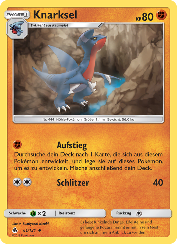 Knarksel 61 — Grauen Der Lichtfinsternis (German Pokémon TCG card)