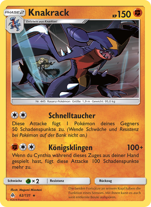 Knakrack 62 — Grauen Der Lichtfinsternis (German Pokémon TCG card)