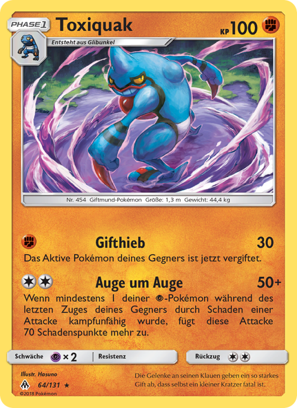 Toxiquak 64 — Grauen Der Lichtfinsternis (German Pokémon TCG card)