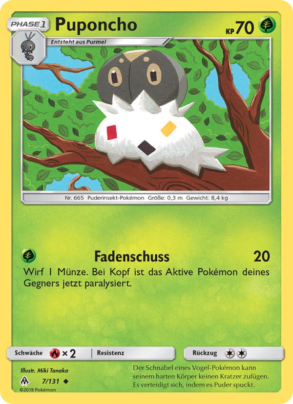 Puponcho 7 — Grauen Der Lichtfinsternis (German Pokémon TCG card)