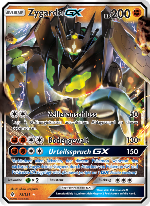 Zygarde GX 73 — Grauen Der Lichtfinsternis (German Pokémon TCG card)