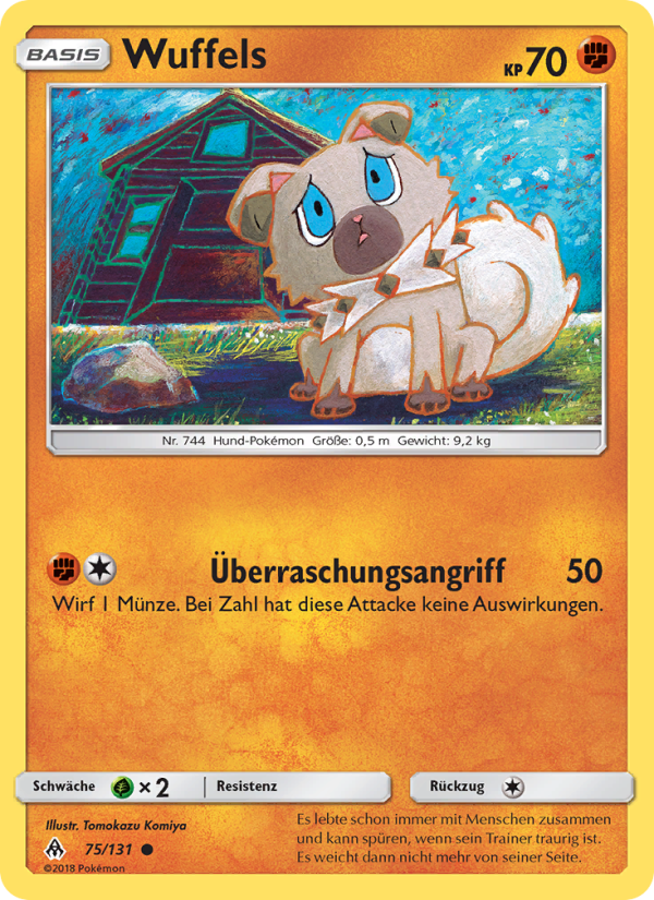 Wuffels 75 — Grauen Der Lichtfinsternis (German Pokémon TCG card)