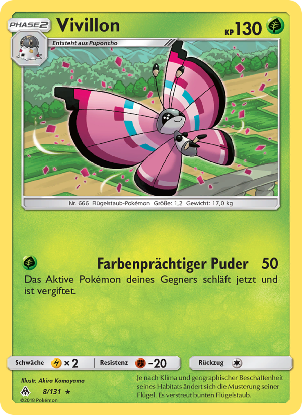 Vivillon 8 — Grauen Der Lichtfinsternis (German Pokémon TCG card)