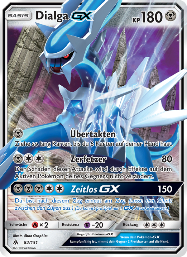 Dialga GX 82 — Grauen Der Lichtfinsternis (German Pokémon TCG card)