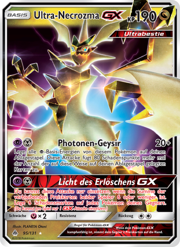 Ultra-Necrozma GX 95 — Grauen Der Lichtfinsternis (German Pokémon TCG card)