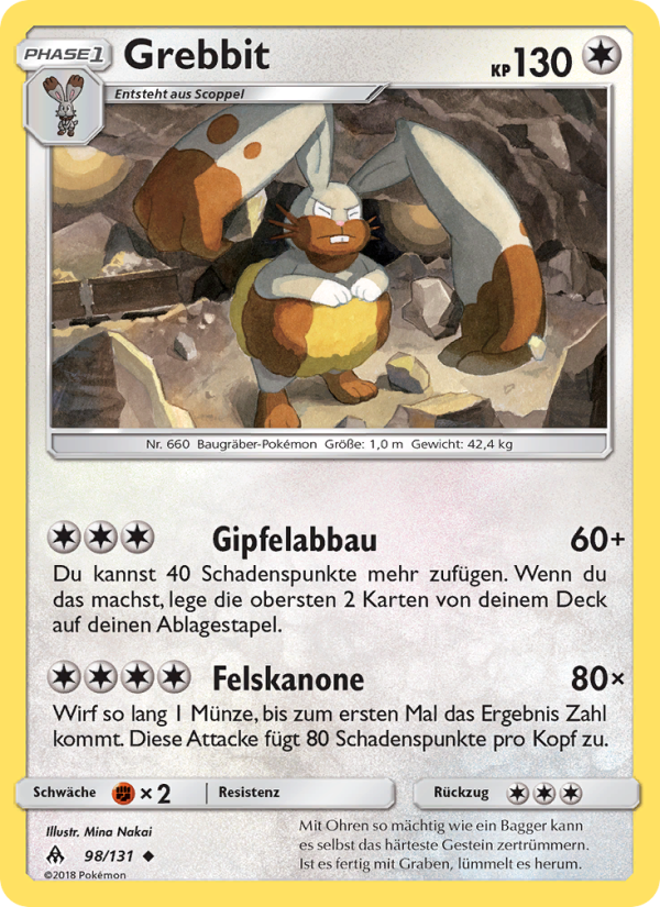 Grebbit 98 — Grauen Der Lichtfinsternis (German Pokémon TCG card)