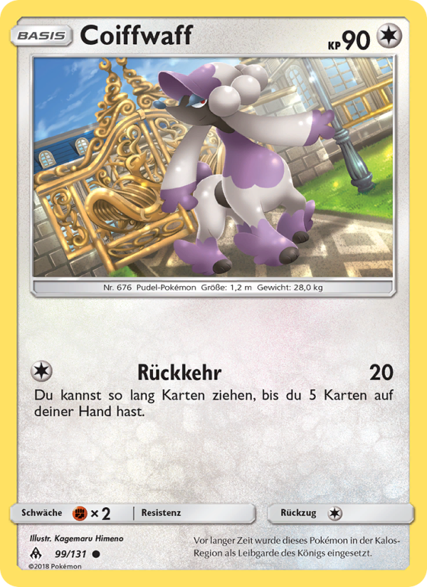 Coiffwaff 99 — Grauen Der Lichtfinsternis (German Pokémon TCG card)