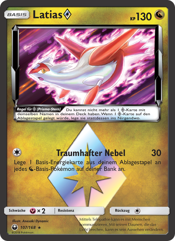 Latias ◇ 107 — Celestial Storm (German Pokémon TCG card)