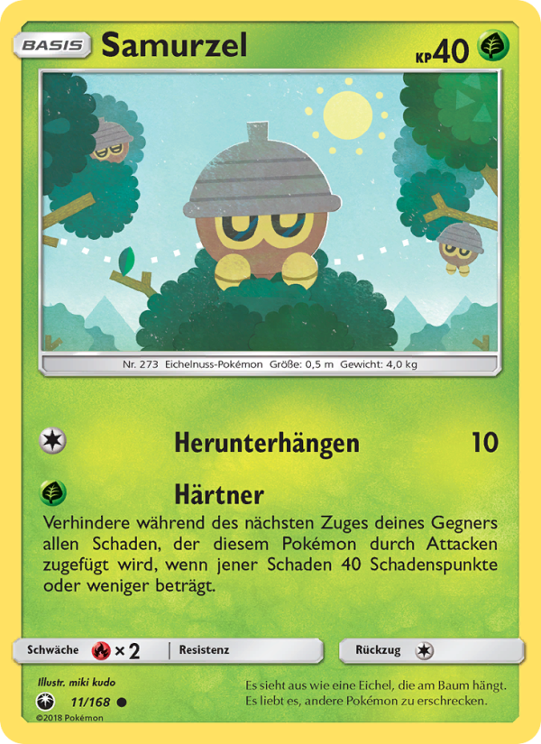 Samurzel 11 — Celestial Storm (German Pokémon TCG card)