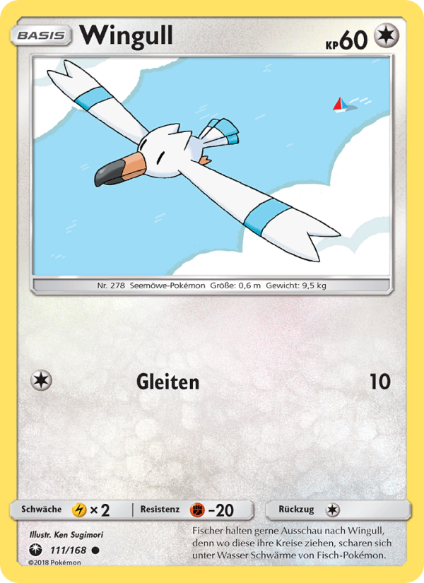 Wingull 111 — Celestial Storm (German Pokémon TCG card)