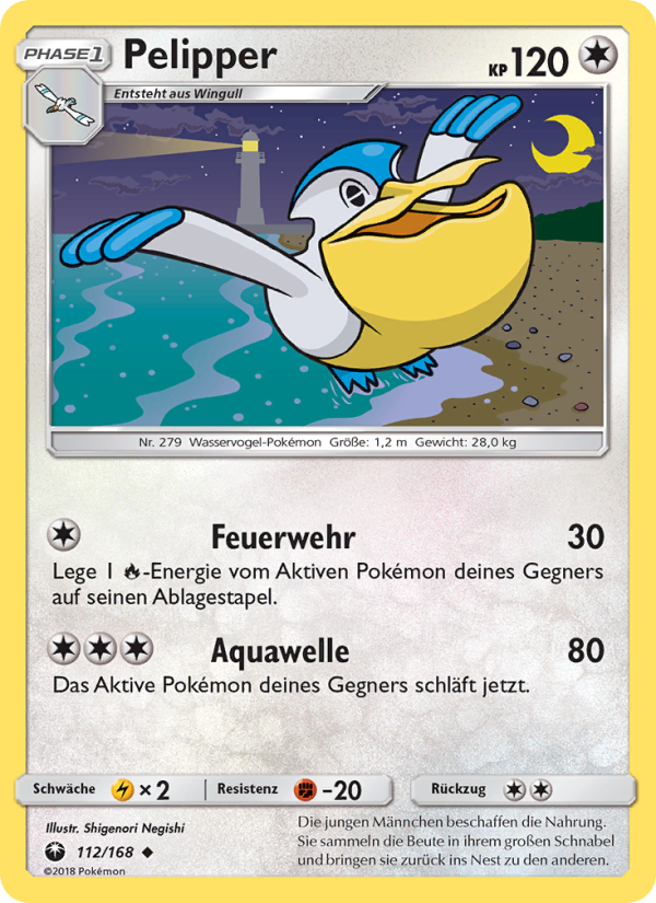 Pelipper 112 — Celestial Storm (German Pokémon TCG card)