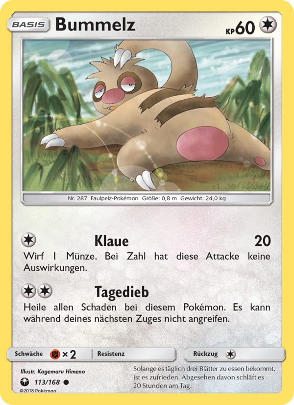 Bummelz 113 — Celestial Storm (German Pokémon TCG card)