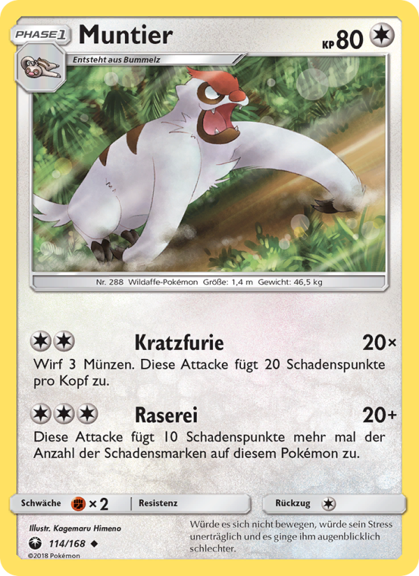 Muntier 114 — Celestial Storm (German Pokémon TCG card)
