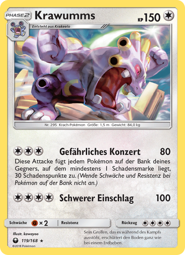 Krawumms 119 — Celestial Storm (German Pokémon TCG card)