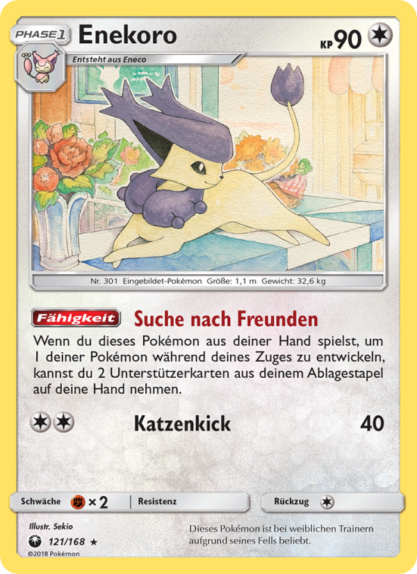 Enekoro 121 — Celestial Storm (German Pokémon TCG card)