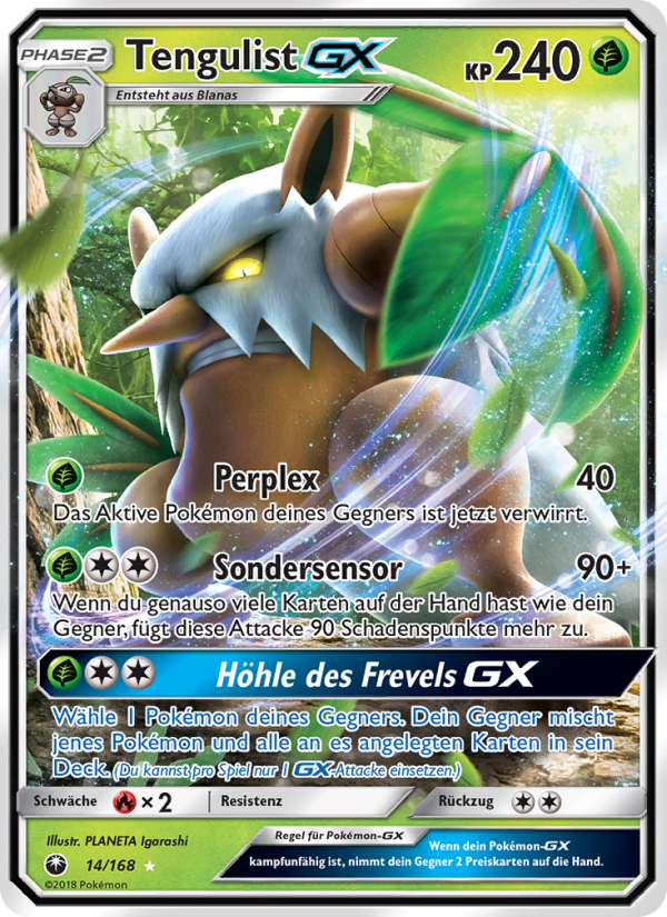 Tengulist GX 14 — Celestial Storm (German Pokémon TCG card)