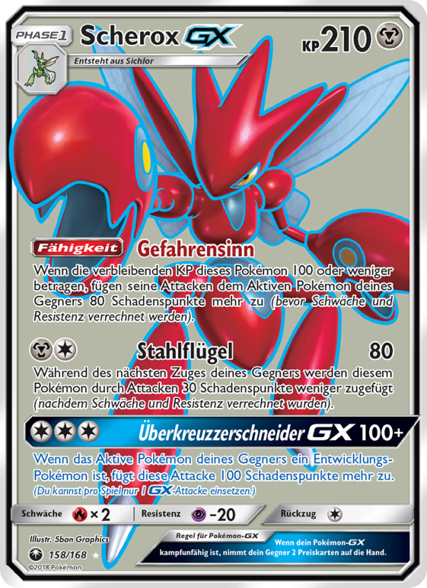 Scherox GX 158 — Celestial Storm (German Pokémon TCG card)