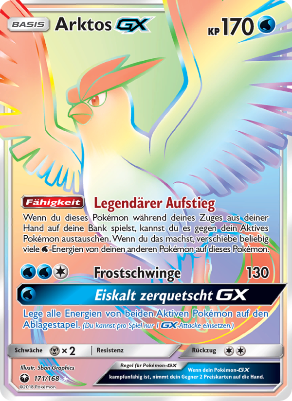 Arktos GX 171 — Celestial Storm (German Pokémon TCG card)