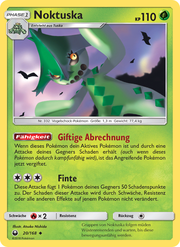Noktuska 20 — Celestial Storm (German Pokémon TCG card)