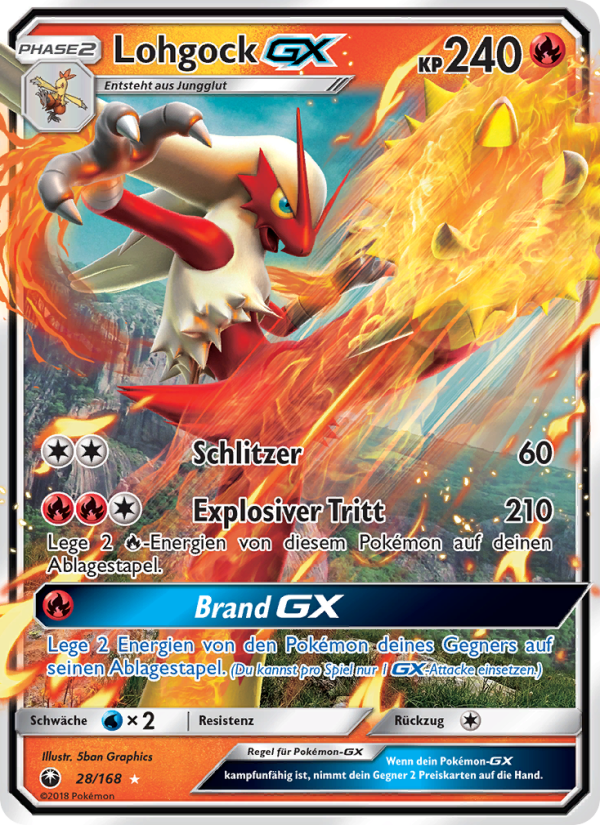 Lohgock GX 28 — Celestial Storm (German Pokémon TCG card)