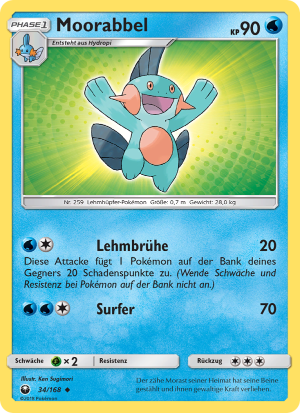 Moorabbel 34 — Celestial Storm (German Pokémon TCG card)