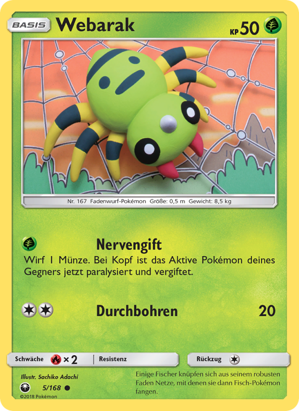 Webarak 5 — Celestial Storm (German Pokémon TCG card)