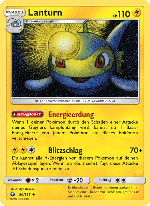 Lanturn 50 — Celestial Storm (German Pokémon TCG card)
